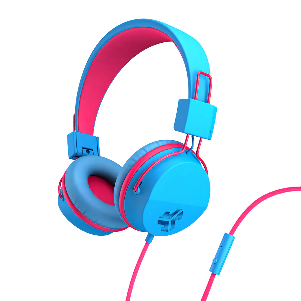 JBuddies Studio On-Ear Kids Wired Headphones Blue / Pink