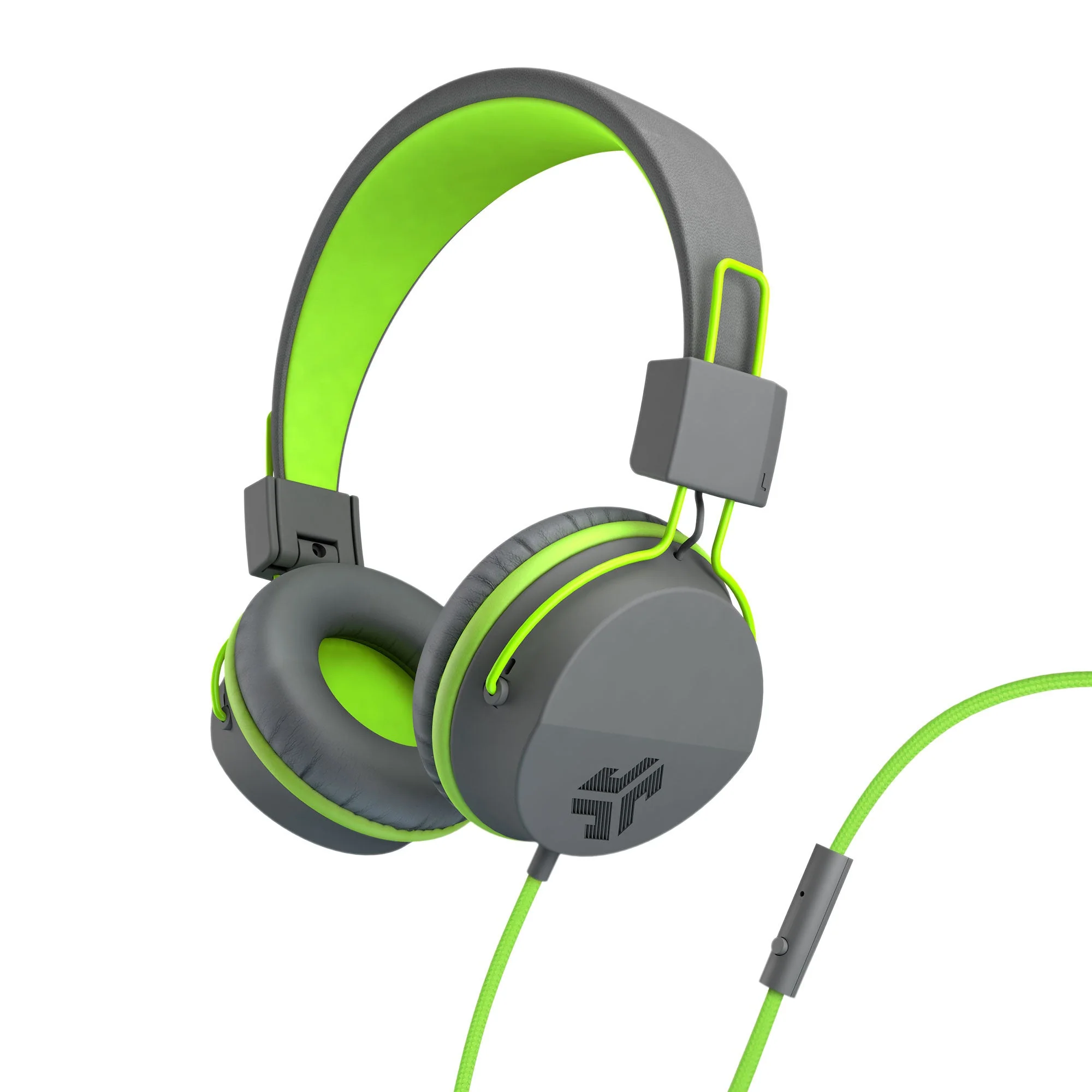 Neon Wired On-Ear Headphones Graphite / Lime